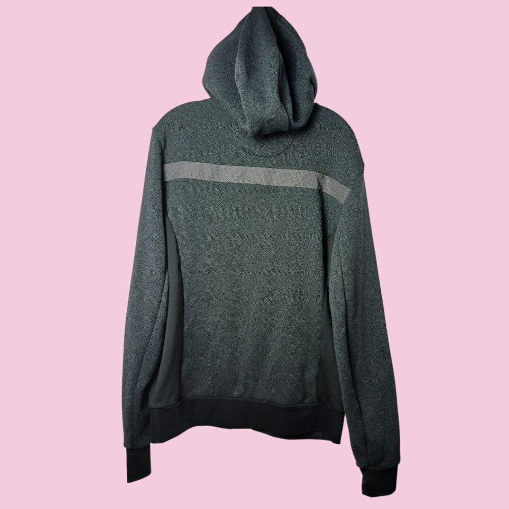 Adidas Climalite Run Hoodie Jacket Mens Full-Zip  With  Pockets Charcoal Large - Picture 2 of 16